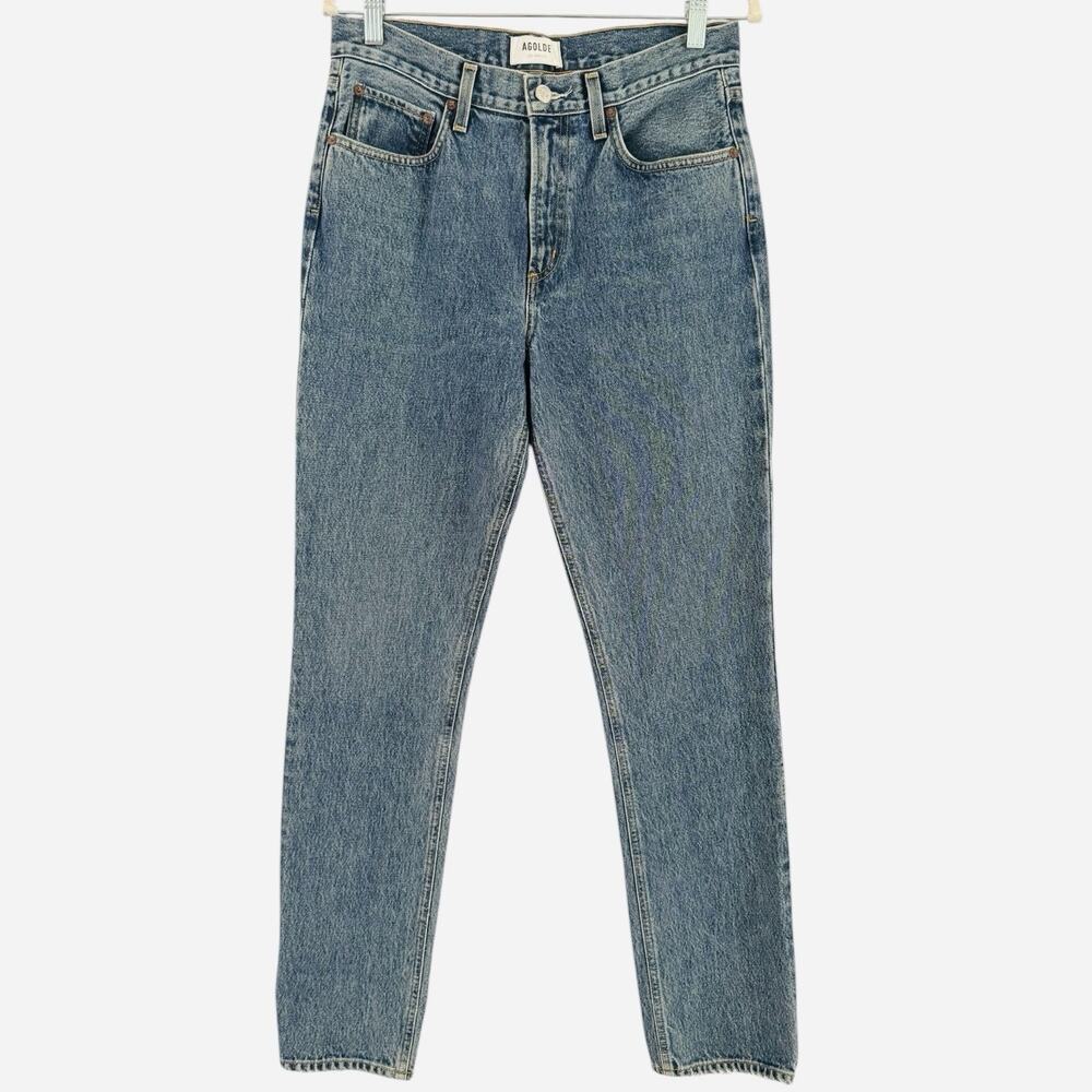 NWOT Agolde Lyle Low Rise Slim Fit Jeans Blue Method Wash Size 27